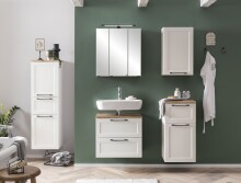 Badezimmer-Set >Lyon< (2-tlg.) in weiß - 60x195x35cm (BxHxT)