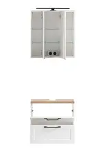 Badezimmer-Set >Lyon< (2-tlg.) in weiß - 60x195x35cm (BxHxT)