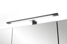 Badezimmer-Set >Lyon< (2-tlg.) in matt-grau, Graphitgrau - 60x195x35cm (BxHxT)