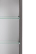 Badezimmer-Set >Lyon< (2-tlg.) in matt-grau, Graphitgrau - 60x195x35cm (BxHxT)