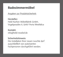Badezimmer-Set >Lyon< (2-tlg.) in matt-grau, Graphitgrau - 60x195x35cm (BxHxT)