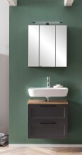 Badezimmer-Set >Lyon< (2-tlg.) in matt-grau,...