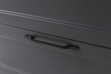 Badezimmer-Set >Lyon< (2-tlg.) in matt-grau, Graphitgrau - 60x195x35cm (BxHxT)