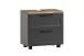 Badezimmer-Set >Lyon< (2-tlg.) in matt-grau, Graphitgrau - 60x195x35cm (BxHxT)