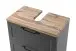 Badezimmer-Set >Lyon< (2-tlg.) in matt-grau, Graphitgrau - 60x195x35cm (BxHxT)