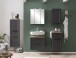 Badezimmer-Set >Lyon< (2-tlg.) in matt-grau, Graphitgrau - 60x195x35cm (BxHxT)