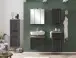 Badezimmer-Set >Lyon< (2-tlg.) in matt-grau, Graphitgrau - 60x195x35cm (BxHxT)