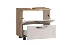 Badezimmer-Set >Lyon< (2-tlg.) in Kaschmir, Wotaneiche-Dekor - 60x195x35 (BxHxT)