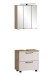Badezimmer-Set >Lyon< (2-tlg.) in Kaschmir, Wotaneiche-Dekor - 60x195x35 (BxHxT)
