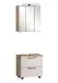 Badezimmer-Set >Lyon< (2-tlg.) in Kaschmir, Wotaneiche-Dekor - 60x195x35 (BxHxT)
