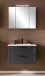 Badezimmer-Set >Lyon< (2-tlg.) in matt-grau, Graphit - 80x195x47cm (BxHxT)