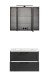 Badezimmer-Set >Lyon< (2-tlg.) in matt-grau, Graphit - 80x195x47cm (BxHxT)