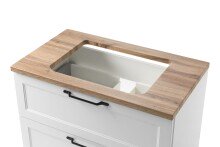 Badezimmer-Set >Lyon< (2-tlg.) in weiß - 80x195x47cm (BxHxT)