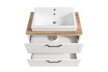 Badezimmer-Set >Lyon< (2-tlg.) in weiß - 80x195x47cm (BxHxT)