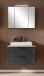 Badezimmer-Set >Lyon< (2-tlg.) in matt-grau, Graphit - 80x195x47cm (BxHxT)