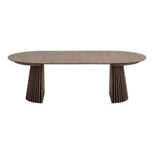 Kulissen-Esstisch >Osaka< ausziehbar 160/200/240cm, Eichefurnier braun geräuchert - 75x120 (H/D)