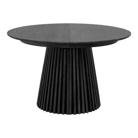 Kulissen-Esstisch >Osaka< ausziehbar 160/200 cm, Eichenfurnier schwarz - 75x120cm (HxD)