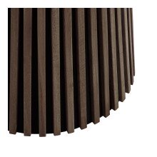 Säulen-Esstisch >Osaka< in Geräuchert, Eichenfurnier, MDF - 75x120cm (HxD)