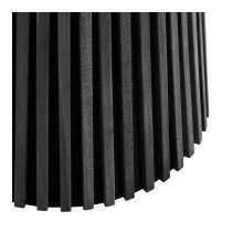 Säulen-Esstisch >Osaka< in Schwarz, Eichenfurnier, MDF - 120x75x120cm (BxHxT)