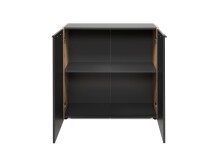 Kommode >Cento< in anthrazit / Dekor Artisan Oak - 89x34,5x85cm (BxHxT)