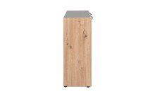 Kommode >Cento< in anthrazit / Dekor Artisan Oak - 89x34,5x85cm (BxHxT)