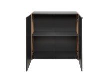 Kommode >Cento< in anthrazit / Dekor Artisan Oak - 89x34,5x85cm (BxHxT)