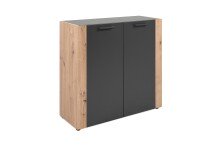 Kommode >Cento< in anthrazit / Dekor Artisan Oak -...