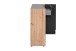 Sideboard >Cento< in anthrazit / Dekor Artisan Oak - 125,5x85x34,5cm (BxHxT)