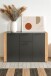 Sideboard >Cento< in anthrazit / Dekor Artisan Oak - 125,5x85x34,5cm (BxHxT)