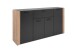 Sideboard >Cento< in anthrazit / Dekor Artisan Oak - 162x83x34,5cm (BxHxT)