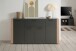 Sideboard >Cento< in anthrazit / Dekor Artisan Oak - 162x83x34,5cm (BxHxT)