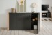 Sideboard >Cento< in anthrazit / Dekor Artisan Oak - 162x83x34,5cm (BxHxT)