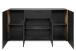 Sideboard >Cento< in anthrazit / Dekor Artisan Oak - 162x83x34,5cm (BxHxT)