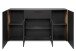 Sideboard >Cento< in anthrazit / Dekor Artisan Oak - 162x83x34,5cm (BxHxT)