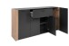 Sideboard >Cento< in anthrazit / Dekor Artisan Oak - 162x83x34,5cm (BxHxT)