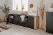Lowboard >Cento< in anthrazit / Dekor Artisan Oak - 198x61x34,5cm (BxHxT)
