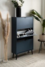 Schuhkipper >Vigo< in Pastel Blau, Holzwerkstoff - 70x125x24cm (BxHxT)