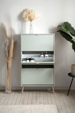 Schuhkipper >Vigo< in Pastel Grün - 70x125x24cm (BxHxT)