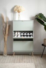Schuhkipper >Vigo< in Pastel Grün - 70x125x24cm (BxHxT)