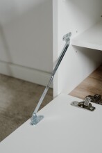 Kompaktgarderobe >Göteborg< in weiß / Dekor Sonoma Eiche - 68x195x32cm (BxHxT)