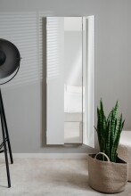 Spiegel >Glasgow< Wanspiegel, Faltspiegel, Weiß / Spiegel - 45x160x4cm (BxHxT)