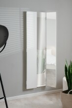 Spiegel >Glasgow< Wanspiegel, Faltspiegel, Weiß / Spiegel - 45x160x4cm (BxHxT)