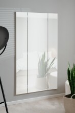 Spiegel >Glasgow< Wanspiegel, Faltspiegel, Weiß / Spiegel - 45x160x4cm (BxHxT)