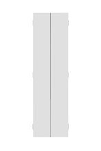 Spiegel >Glasgow< Wanspiegel, Faltspiegel, Weiß / Spiegel - 45x160x4cm (BxHxT)