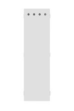 Spiegel >Glasgow< Wanspiegel, Faltspiegel, Weiß / Spiegel - 45x160x4cm (BxHxT)