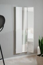 Spiegel >Glasgow< Wanspiegel, Faltspiegel, Weiß / Spiegel - 45x160x4cm (BxHxT)