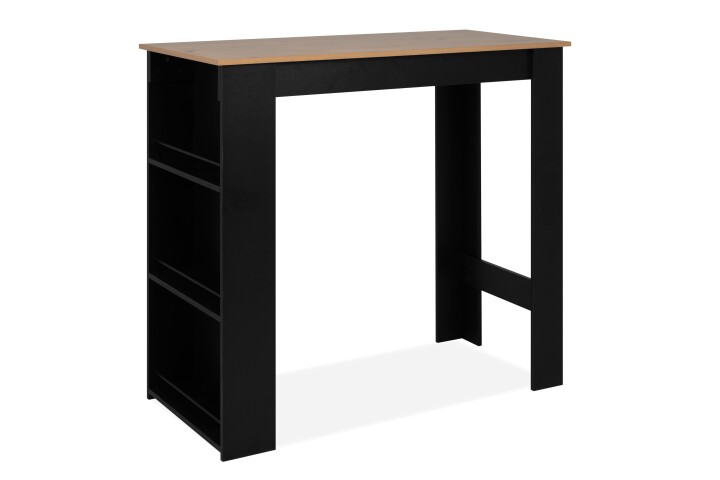 Bartisch >Ostersund< in Dekor Artisan Oak, Schwarz - 120x107x60 (BxHxT)