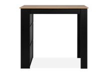 Bartisch >Ostersund< in Dekor Artisan Oak, Schwarz - 120x107x60 (BxHxT)