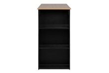 Bartisch >Ostersund< in Dekor Artisan Oak, Schwarz - 120x107x60 (BxHxT)