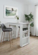 Bartisch >Ostersund< in Weiß, Holzwerkstoff -...